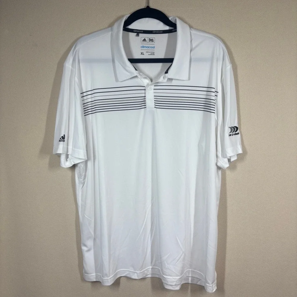 Adidas Climacool Lake‎ Arrowhead Golf Polo Lot of 2 Sz XL Blue/White Athletic